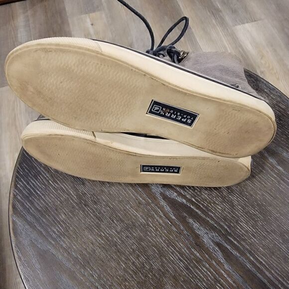 SPERRY TOP-SIDER CORDUROY ZIPPER ANKLE BOOT CANVAS size 7 - Picture 7 of 7